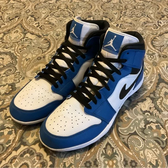 EUC Air Jordan 1 Alpha Menace Football Cleats Mens Sz 10.5 Worn 1x Jordan 1 Men main image 4